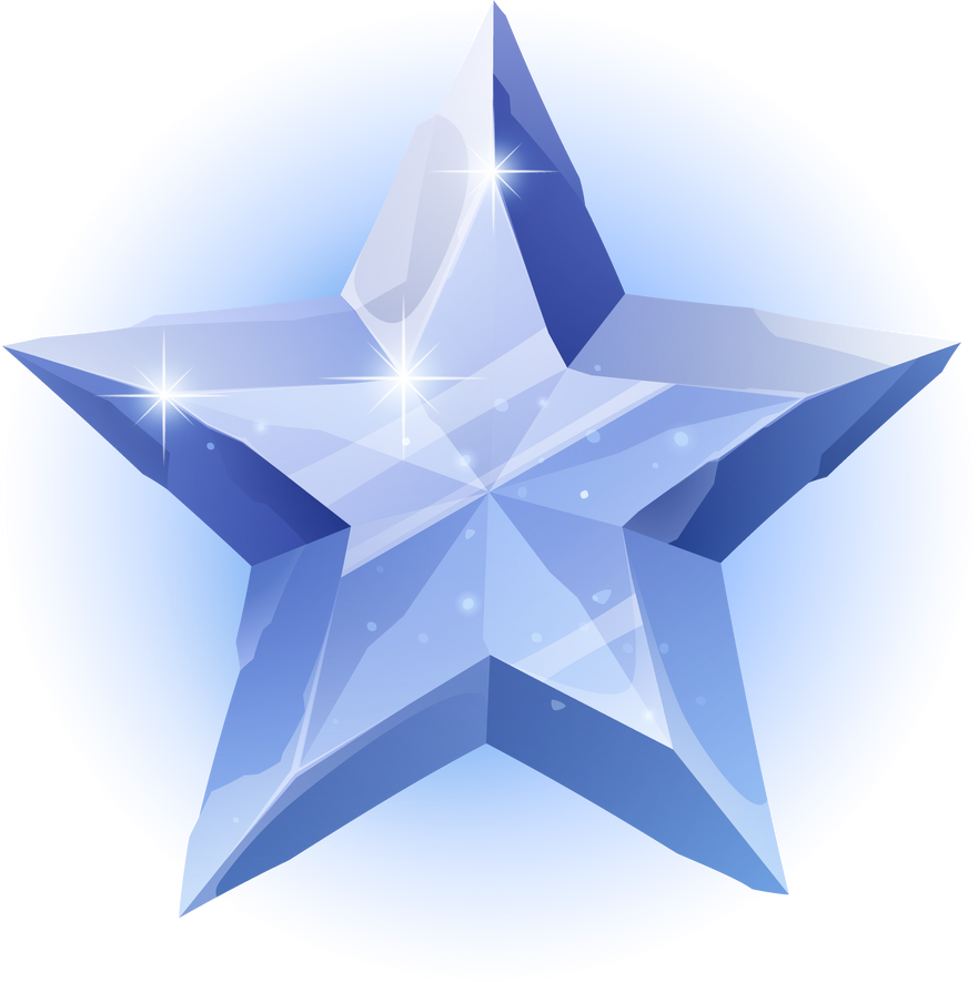Blue Crystal Star